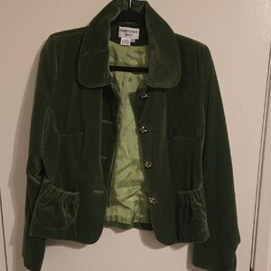 Green Velvet Women's Blazer